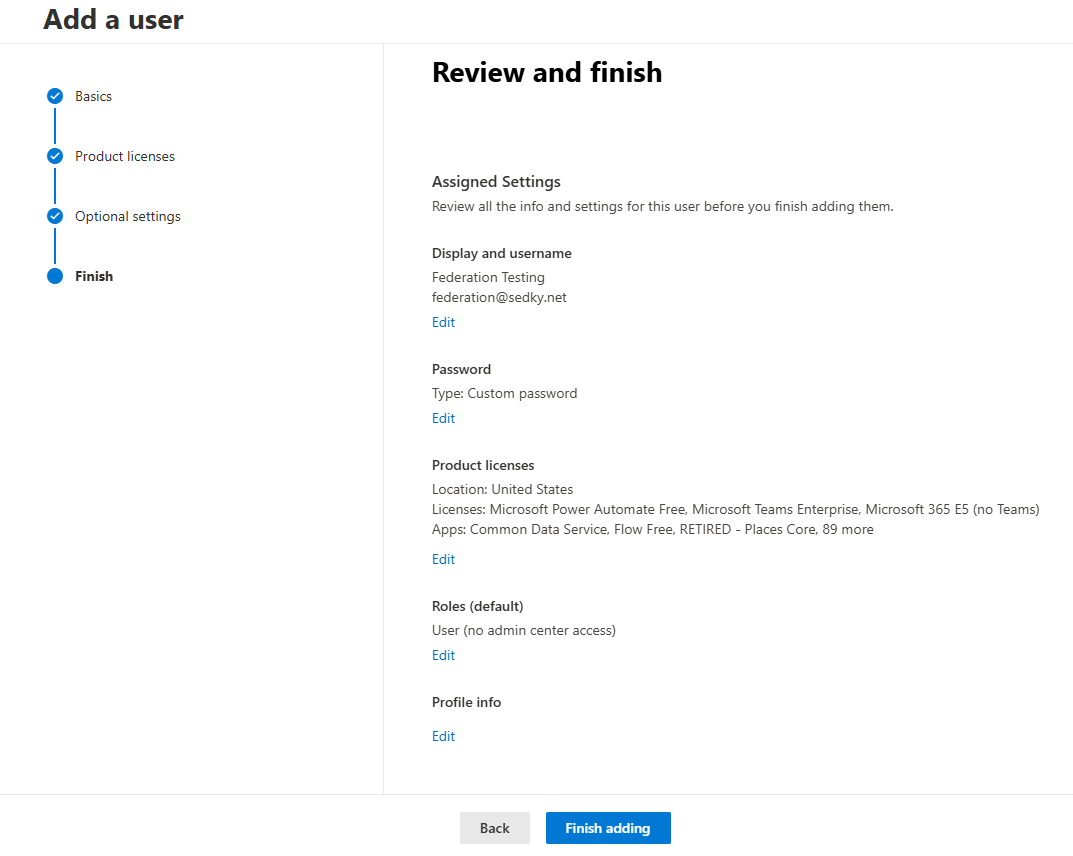 Microsoft 365 User Creation