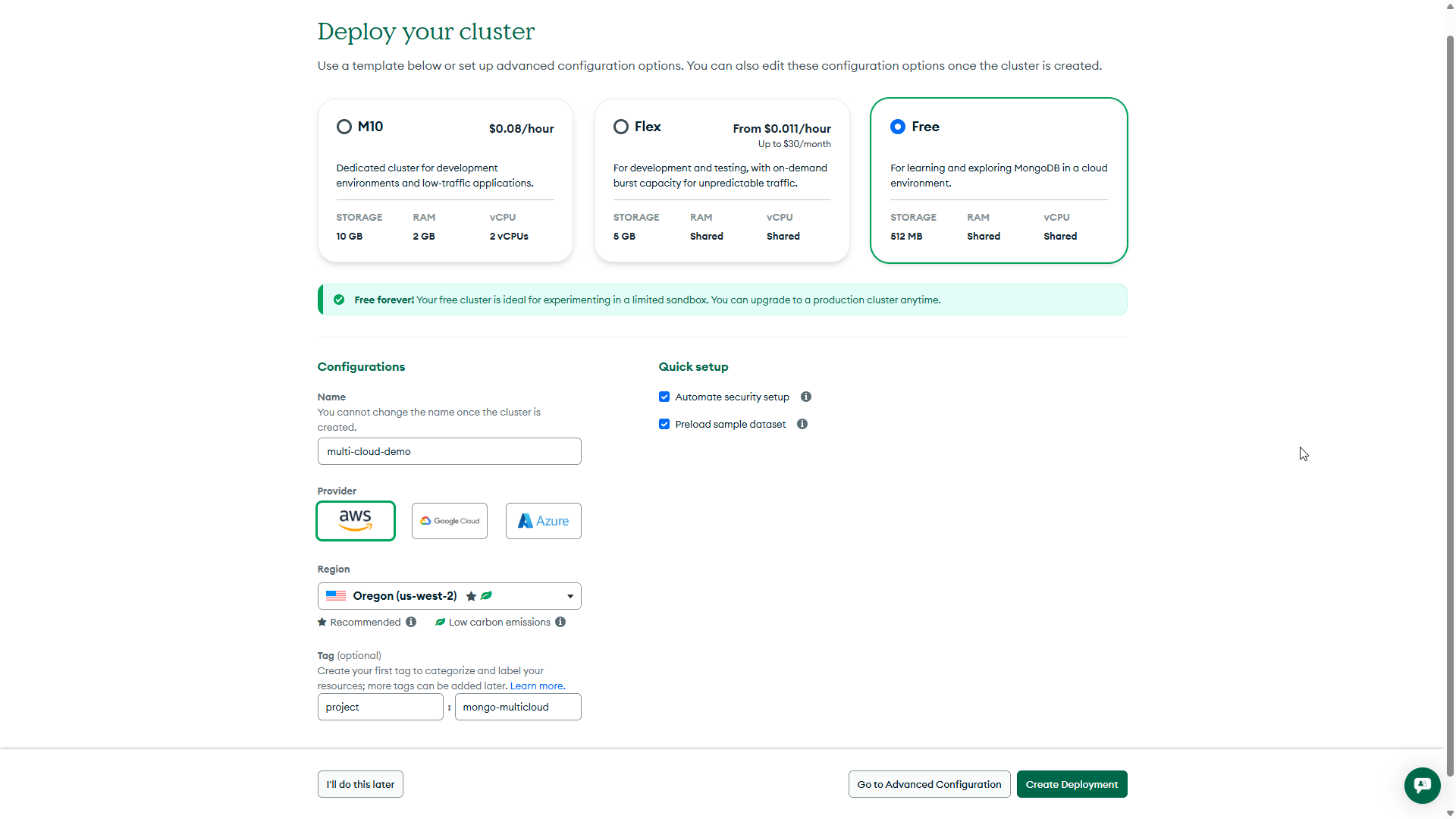 MongoDB Cluster Provisioning