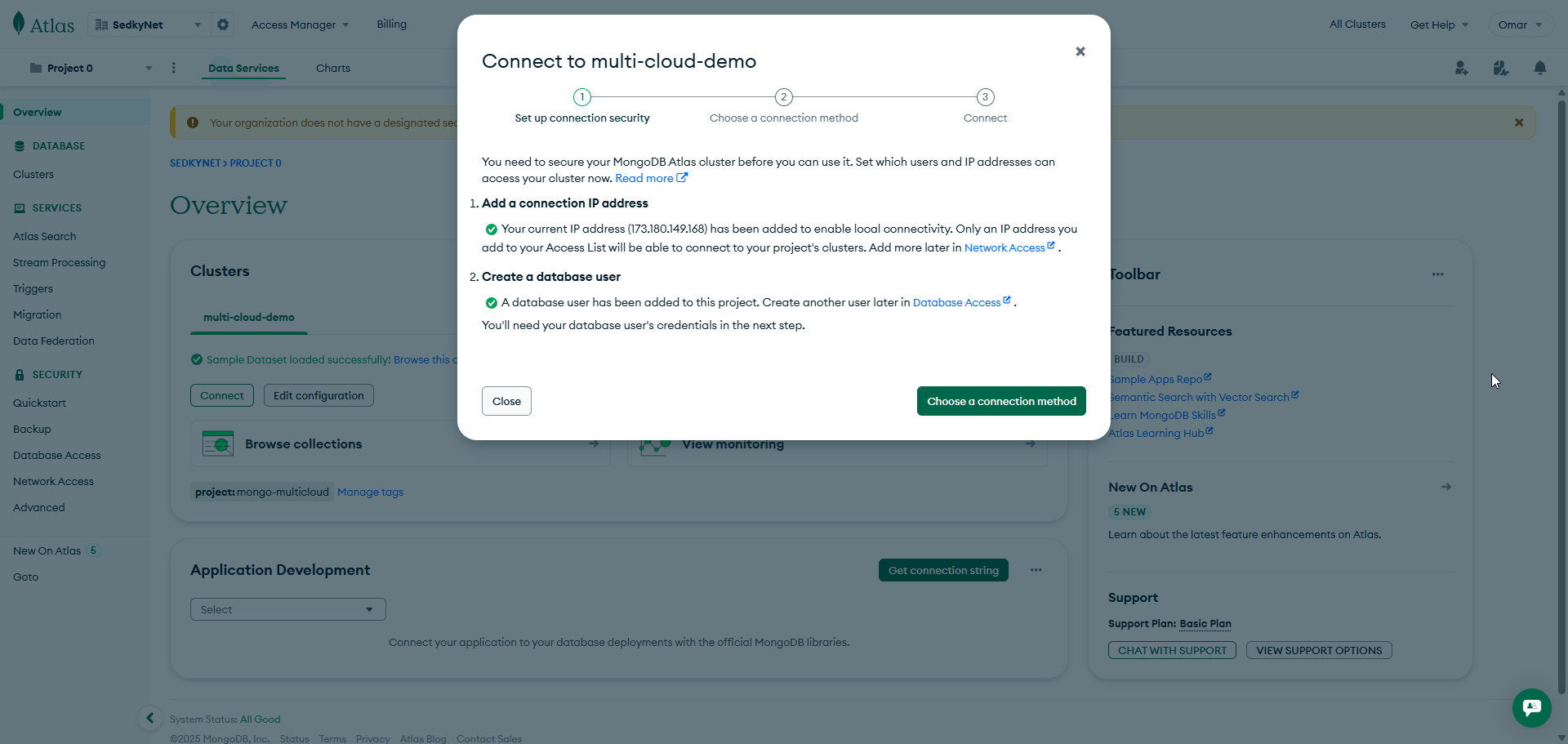 MongoDB Dashboard Ready