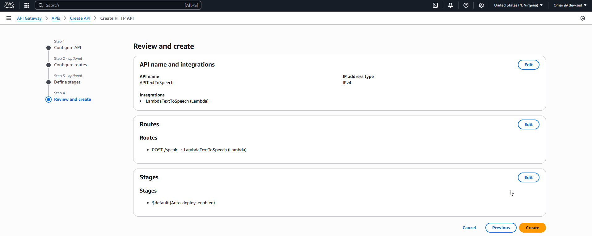 API Gateway Created